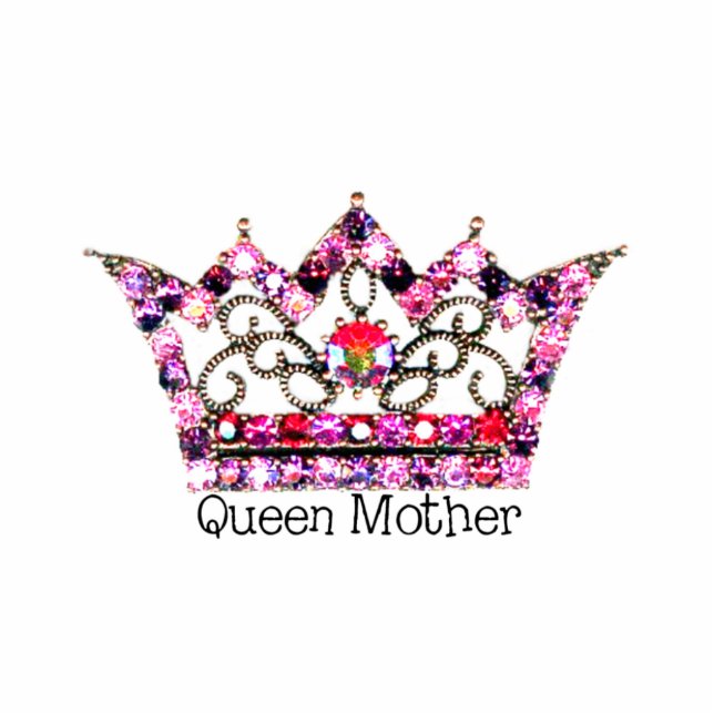 QUEEN MOTHER Tiara sculptuur Staand Fotobeeldje (Voorkant)