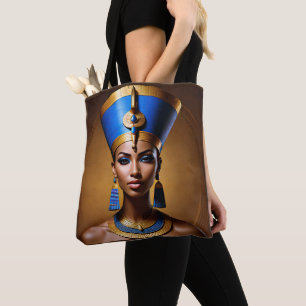"Queen Nefertiti" Mooie oude Afrikaanse koningin Draagtas