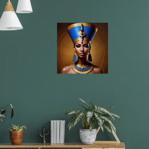 "Queen Nefertiti" Mooie oude Afrikaanse koningin Poster