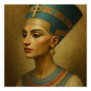 Queen Nefertiti Poster - Classic Egyptian Elegance Perfect Poster