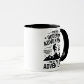 Queen of Adventure Hiking Mum Typography Design Mok (Voorkant rechts)