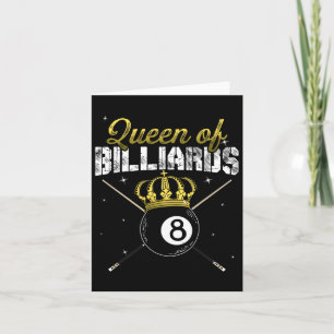 Queen of Billiards Snooker Pool biljartspeler QU Kaart