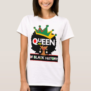 Queen of Black Geschiedenis Maand Melanine Poppin  T-shirt