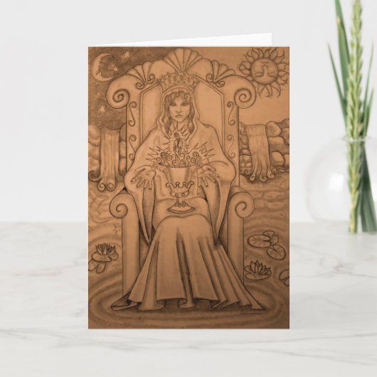 Queen of Cups - Carte Tarot (Devant)