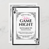 Queen of Diamonds Dames Game Night Kaart (Voorkant / Achterkant)