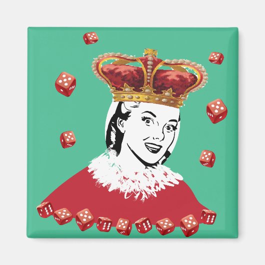 Queen of Dice - Voeg je eigen foto toe Magneet (Voorkant)