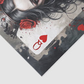 Queen of Hearts #3 - Decoupage- Tissuepapier (Detail)