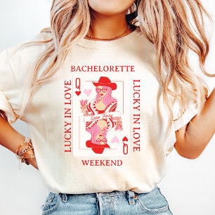 Queen of Hearts Bachelorette Lousy Tshirt Custom