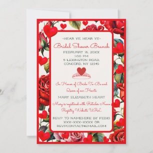  Queen of Hearts Bridal Shower Invitation Kaart