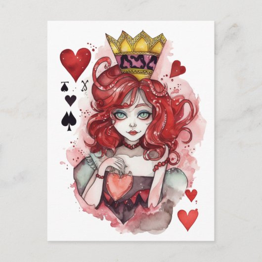 ❤️ Queen of Hearts ❤️ Briefkaart (Voorkant)