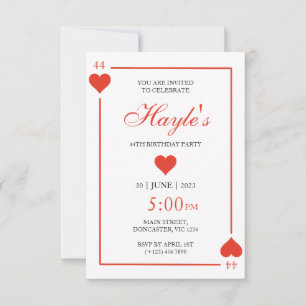 Queen of Hearts Casino Cartes à jouer 44e Annivers