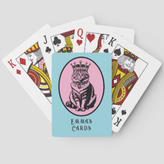 Queen of Hearts Cat Personalized Cards Pokerkaarten