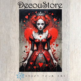 Queen of Hearts Decoupage Tissuepapier