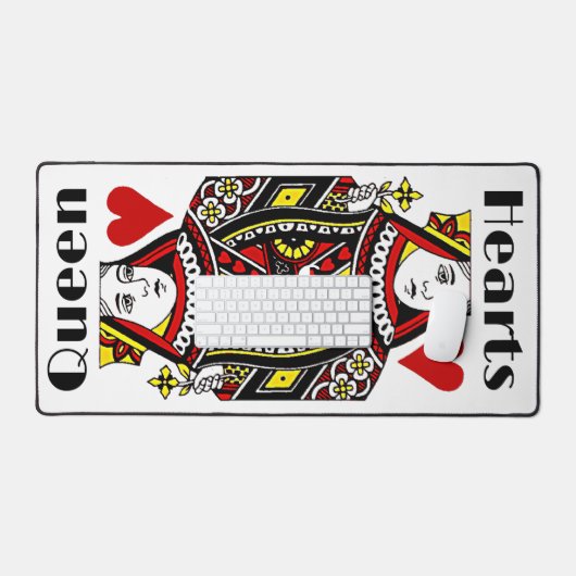 Queen of Hearts Design Desk Mat (Keyboard & Muis)