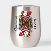 Queen of Hearts Design Vin thermique Tumbler (Arrière)