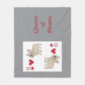 Queen of Hearts Fleece Deken (Voorkant)