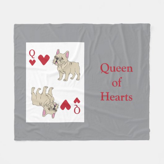 Queen of Hearts Fleece Deken (Voorkant (Horizontaal))