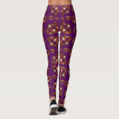 Queen of Hearts Gold Crowns Tiaras leggings violet (Dos)