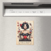 Queen of Hearts Gothic Tarot Fridge Magnet  (In Situ (Lave-vaisselle))