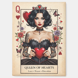 Queen of Hearts Gothic Tarot Fridge Magnet  Magneet