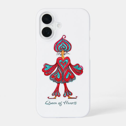 Queen of Hearts  iPhone 16 Hoesje (Achterkant)