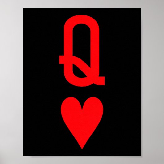 Queen Of Hearts King Of Heart Couple Matching Wome Poster (Voorkant)