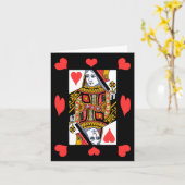 Queen of Hearts Notecard Kaart (Gele Bloem)