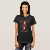 Queen of Hearts Poker Deck of Kaart spel Matching  T-shirt (Voorkant volledig)
