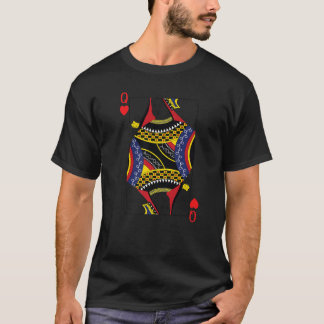 Queen of Hearts Poker Kaart Spelen Kaart Blackjack T-shirt