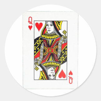 QUEEN OF HEARTS RONDE STICKER