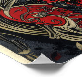  Queen of Hearts Spelen Kaart Poster (Hoek)