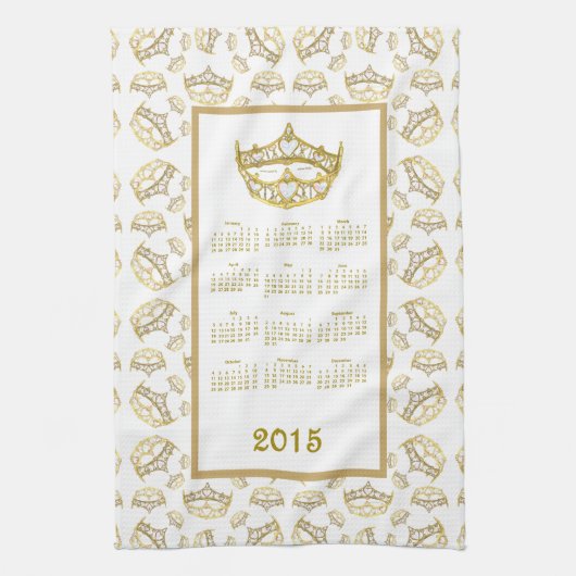 Queen of Hearts tiara calendrier 2015 serviette de (Vertical)