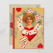 Queen of Hearts Valentijn Briefkaart (Voorkant / Achterkant)