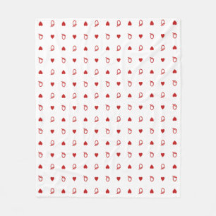 Queen of Hearts Valentijn’s Day Modern Kaart Fleece Deken