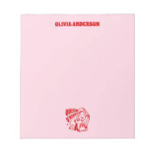 Queen of Hearts Valentines Day Personalized Name Notitieblok (Voorkant)