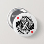 Queen of Hearts Vector Grafische Button (Voorkant /achterkant)