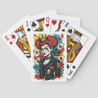 Queen of Hearts Wonderland Villain Pokerkaarten