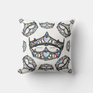 Queen of Hearts Zilveren Kronen Tiaras wit kussen