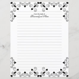 Queen of Hearts - Zwart bekleed papier blad