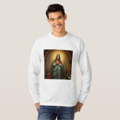 Queen of Heaven Catholic Men's Long Sleeve Tee T-shirt (Voorkant volledig)