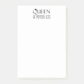 "QUEEN OF Memory Loss" Post-it Notes (Voorkant)