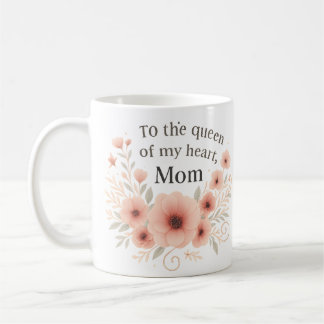 Queen of My Heart Mom beroemd gemaakt door Floral Koffiemok