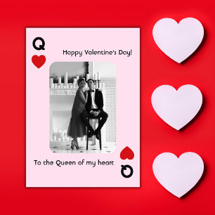 Queen of My Heart Valentijnsdag Foto Feestdagenkaart