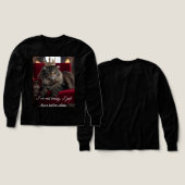 Queen of Sass : Bossy Cat Long Sleeve Tee (Motif recto et verso)