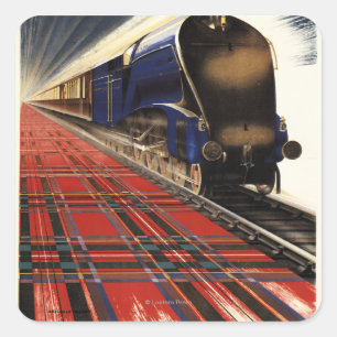 Queen of Scots Pullman Train Vierkante Sticker