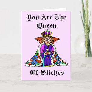 Queen of Sewing Customize Wenskaart Feestdagen Kaart