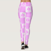 Queen of Spades Leggings Coqueteuses roses mignonn (Dos)