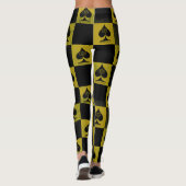 Queen of Spades Leggings Gold Checkers Style QoS (Dos)