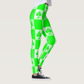 Queen of Spades Leggings Green White Checkers QoS (Droite)
