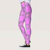 Queen of Spades Leggings Pink Fade Checkers QoS (Gauche)